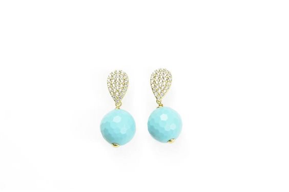 Boucles d'oreilles Misis Femme Essenza in Argent Pasta di turchese OR09754TU - OR09754TU